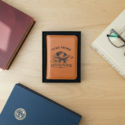 Personalized Laser-Engraved Passport Wallet