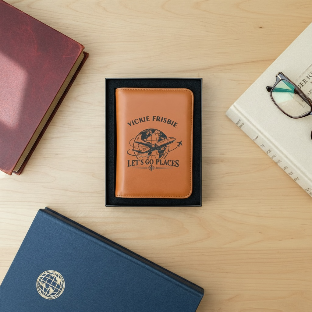 Personalized Laser-Engraved Passport Wallet